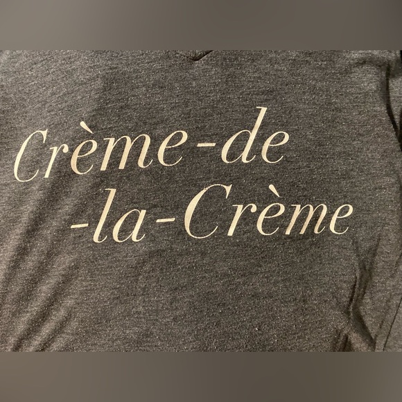 Forever21 F21 Creme de la Creme Tee Heather Gray V-Neck Short Sleeve T-Shirt S - Picture 6 of 7